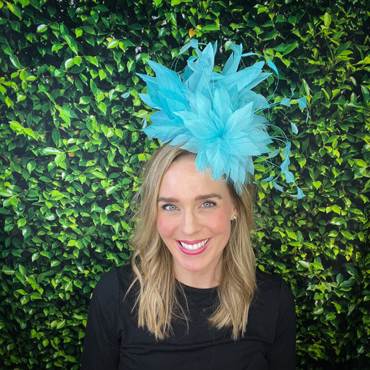 Isla Monochromatic Feather Kentucky Derby Fascinator Hat