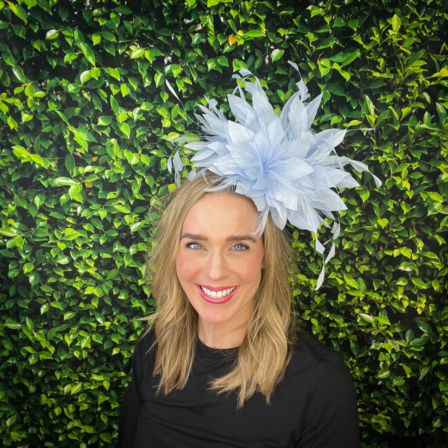 Isla Monochromatic Feather Kentucky Derby Fascinator Hat