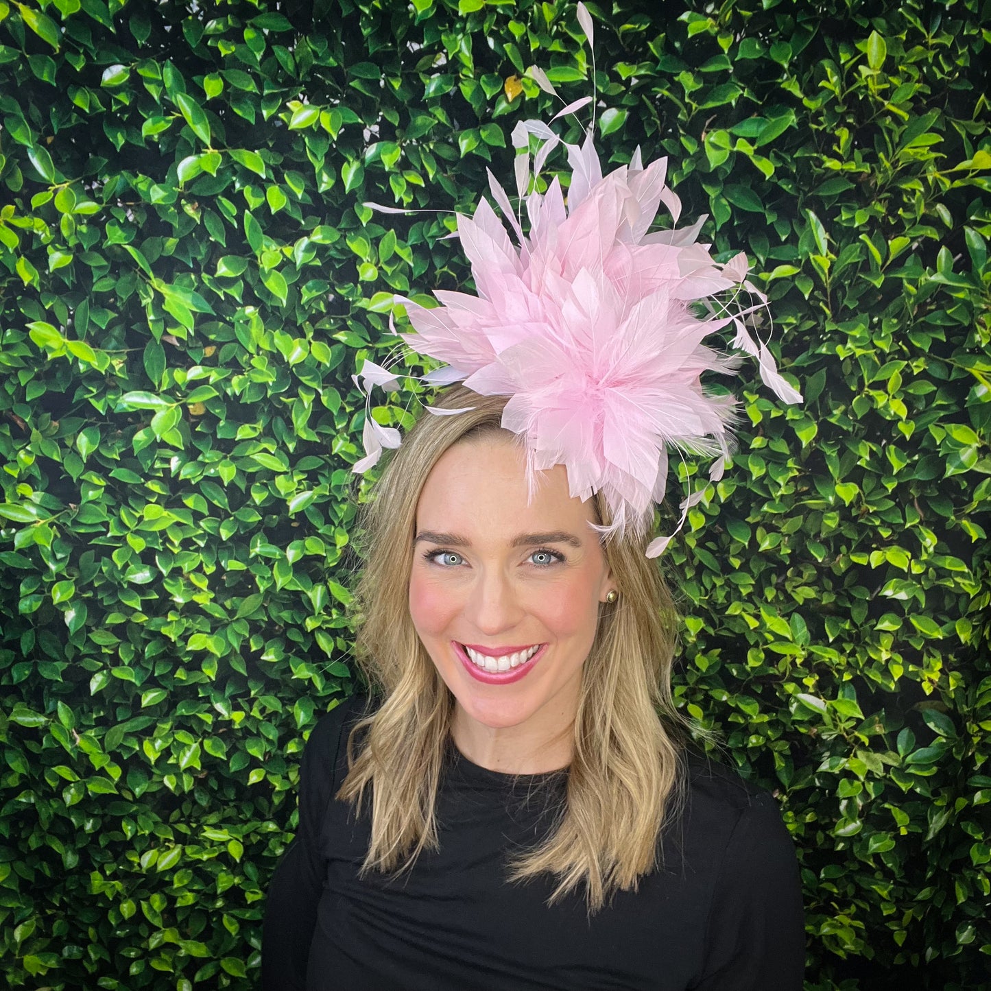 Isla Monochromatic Feather Kentucky Derby Fascinator Hat