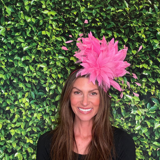 Ever Bubblegum Pink Kentucky Derby Fascinator Hat