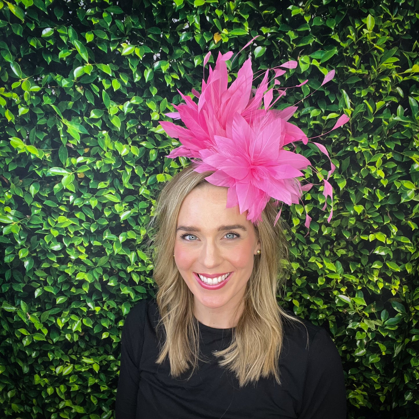 Isla Monochromatic Feather Kentucky Derby Fascinator Hat