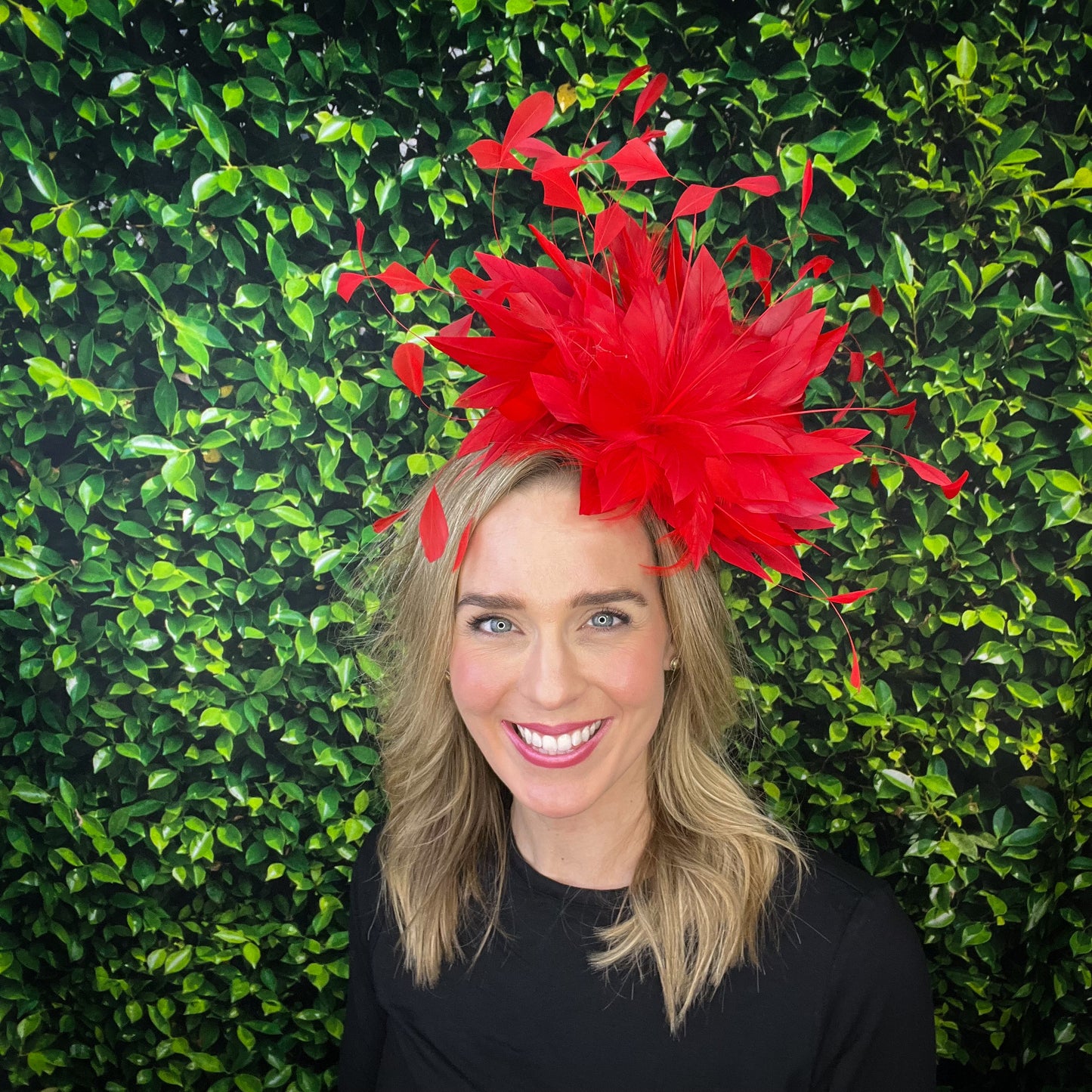 Isla Monochromatic Feather Kentucky Derby Fascinator Hat
