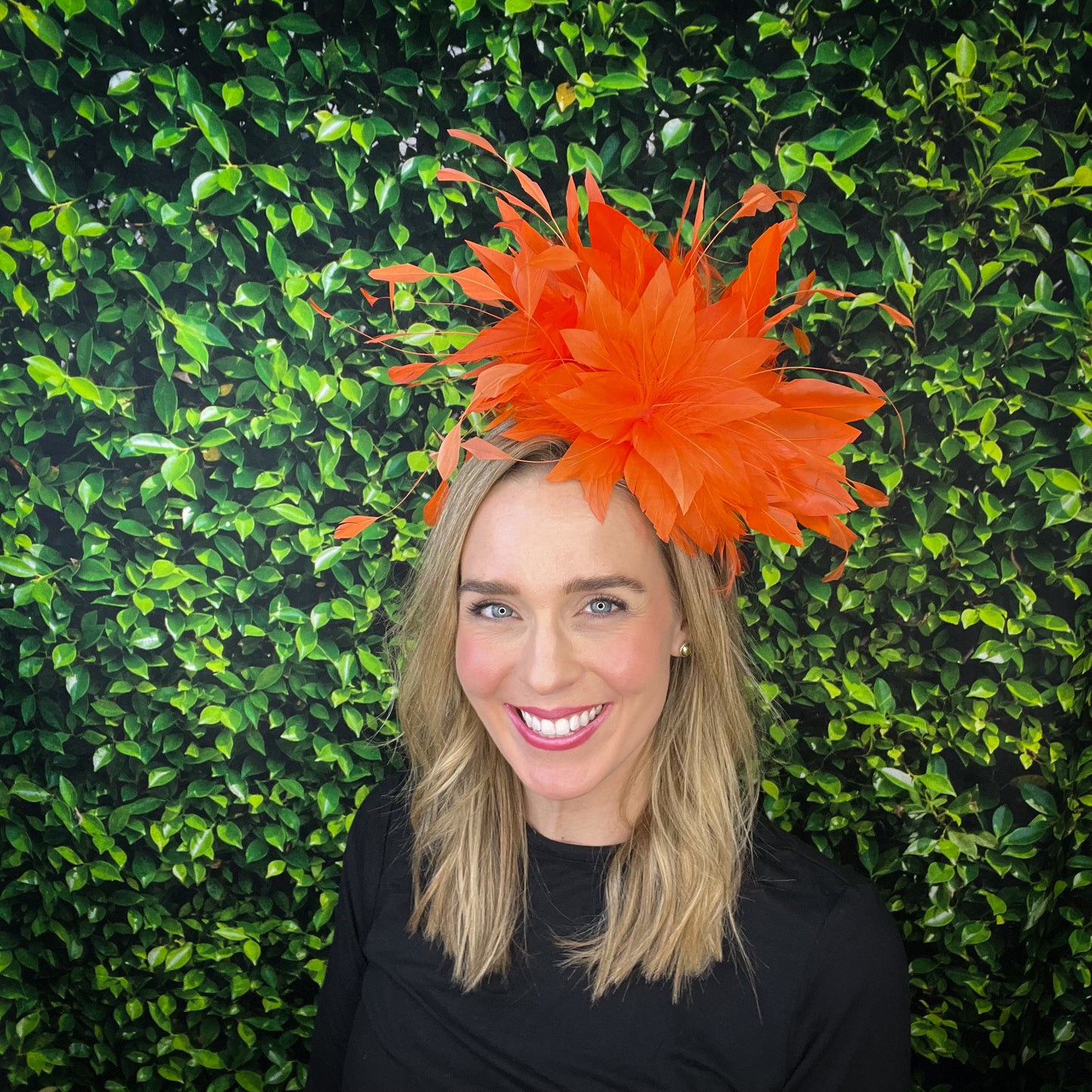 Isla Monochromatic Feather Kentucky Derby Fascinator Hat