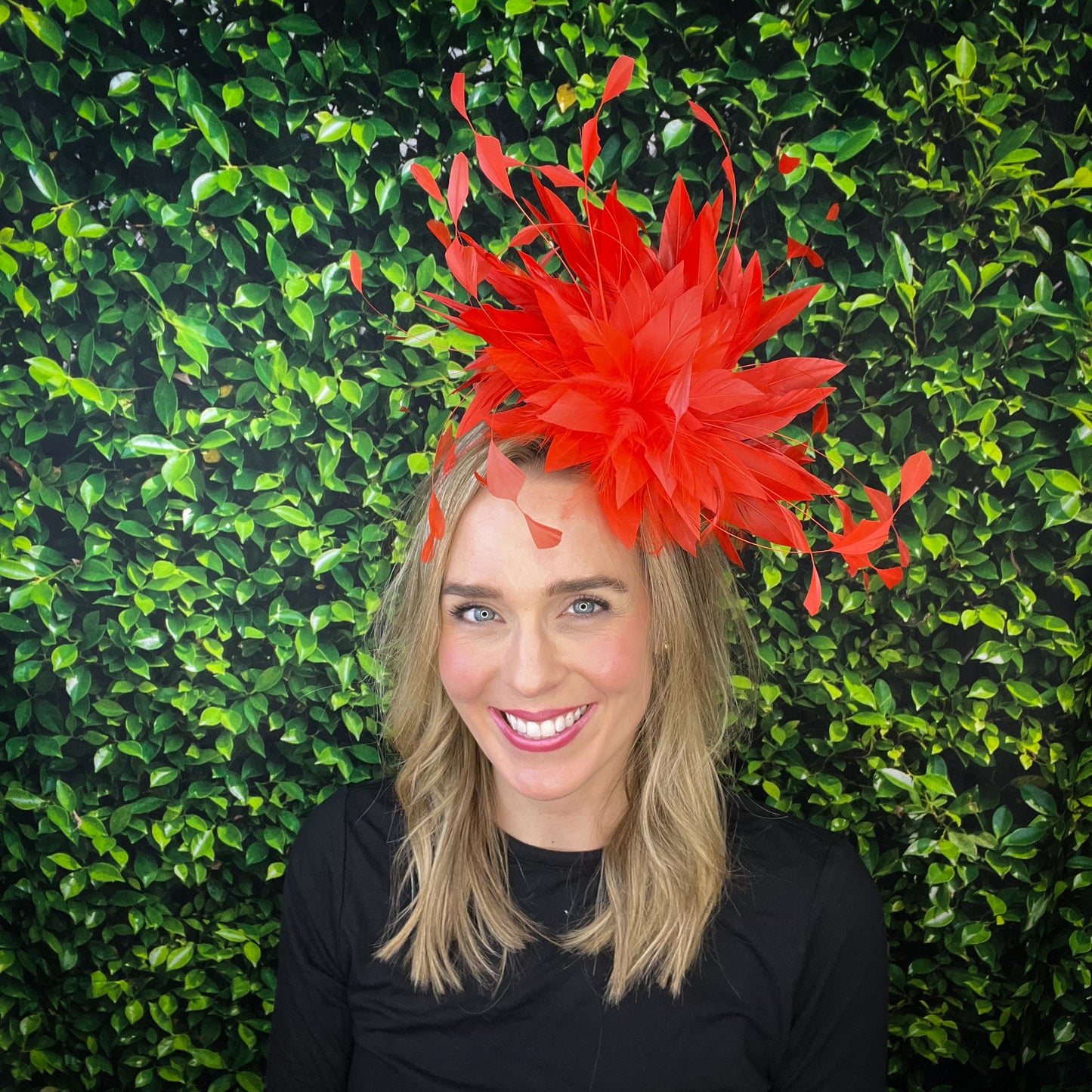 Isla Monochromatic Feather Kentucky Derby Fascinator Hat