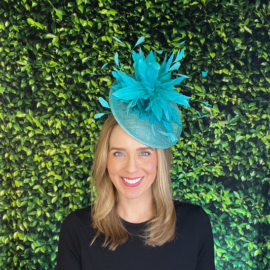 Taryn Turquoise Kentucky Derby Fascinator Hat