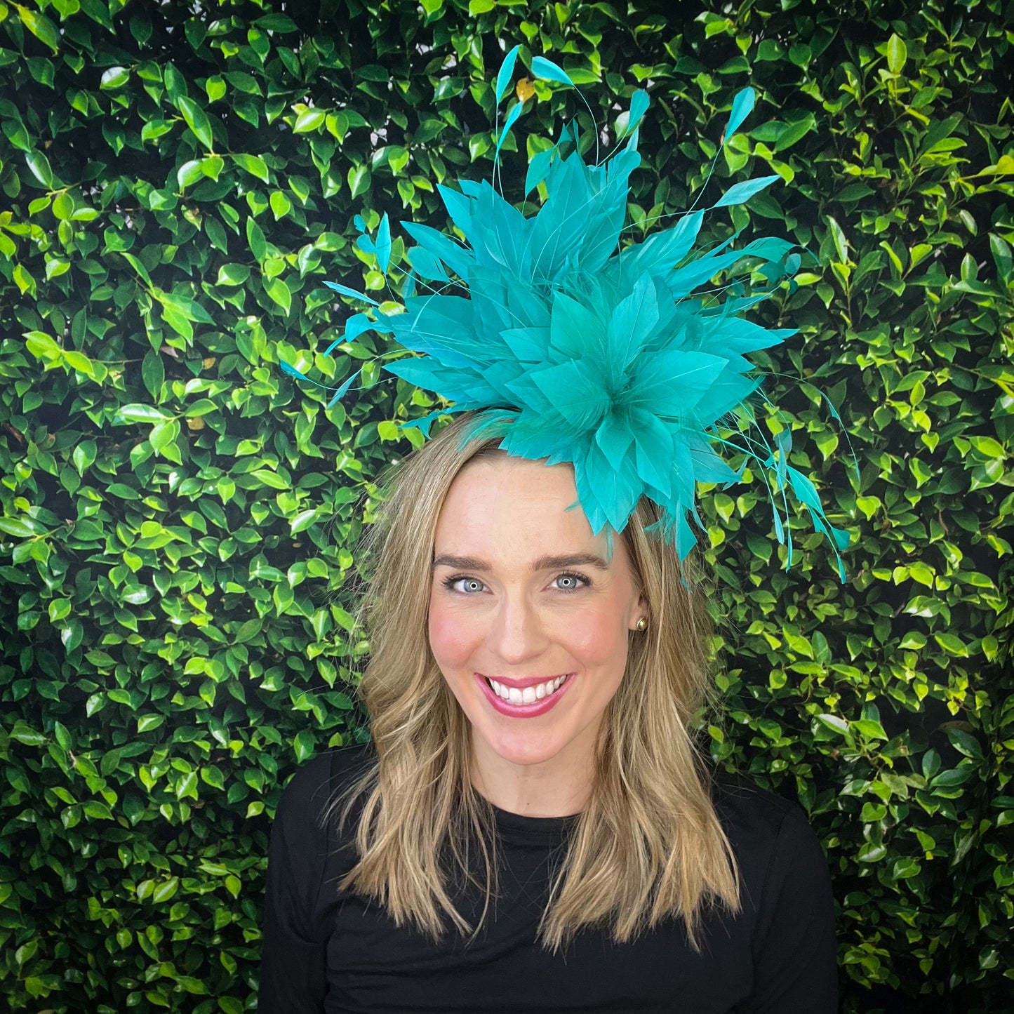 Isla Monochromatic Feather Kentucky Derby Fascinator Hat